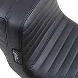 Asiento trasero LE PERA Tailwhip - Plisado - Negro - FXD '99-'03 LN-581PT 