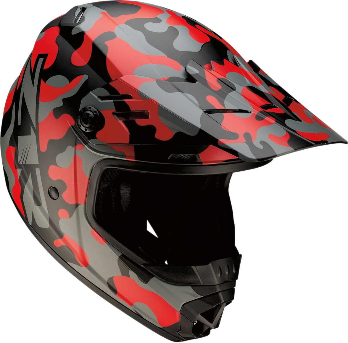 Z1R Youth Rise Motorcycle Helmet - Camo - Red