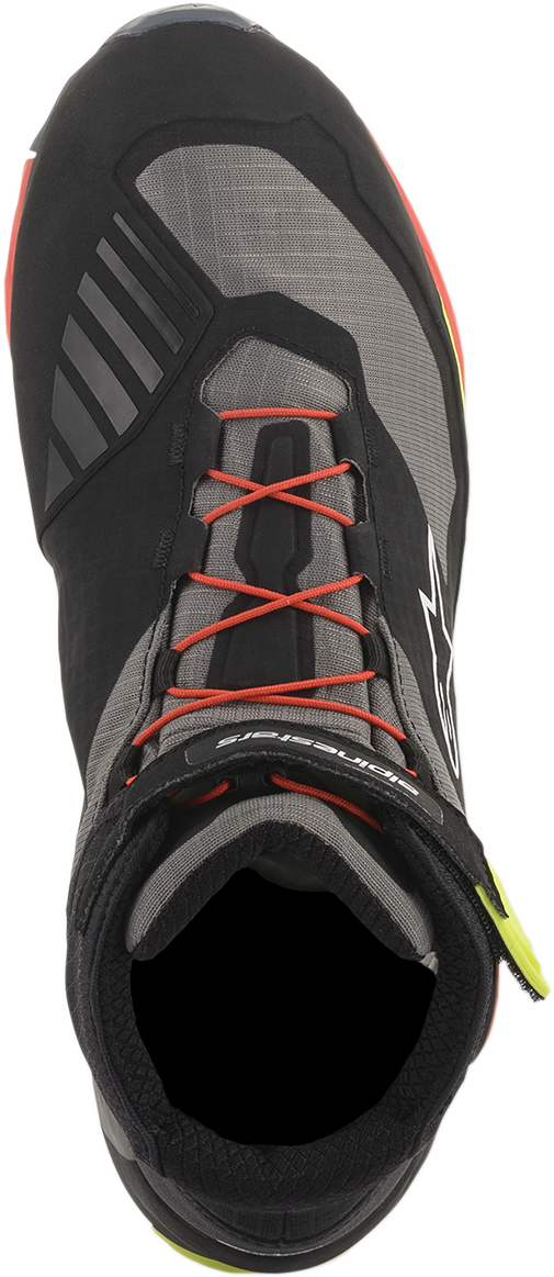 Zapatillas ALPINESTARS CR-X Drystar® - Negro/Rojo/Amarillo Fluorescente - Talla 11 de EE. UU. 2611820153811