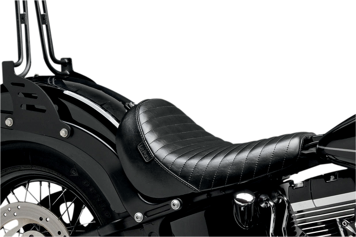 Asiento individual LE PERA Bare Bones - Plisado - Negro - FLS/FXS '11-'15 Softail Slim/ Blackline LKS-007PT 