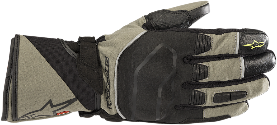 Guantes ALPINESTARS Andes Touring Outdry® - Verde militar/Negro - Pequeños 3527518-6080-S