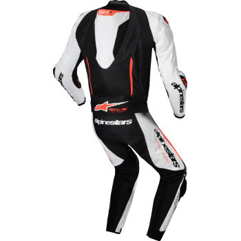 Mono de cuero ALPINESTARS GP-R7 de una pieza - Blanco/Negro/Rojo - Talla 38 EE. UU. / 48 UE 3150125-233-48 