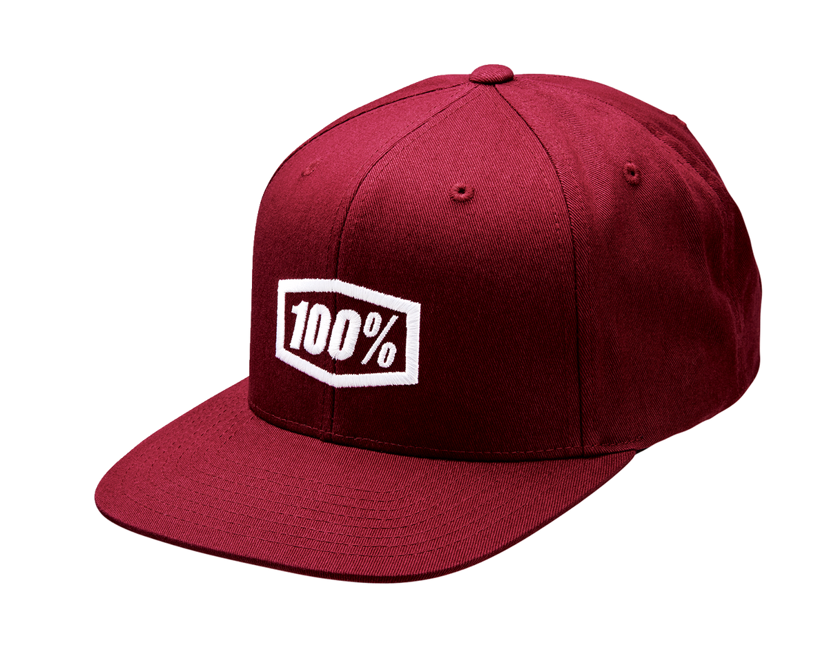 Gorra 100% Icon Snapback - Borgoña - Talla única 20044-00001