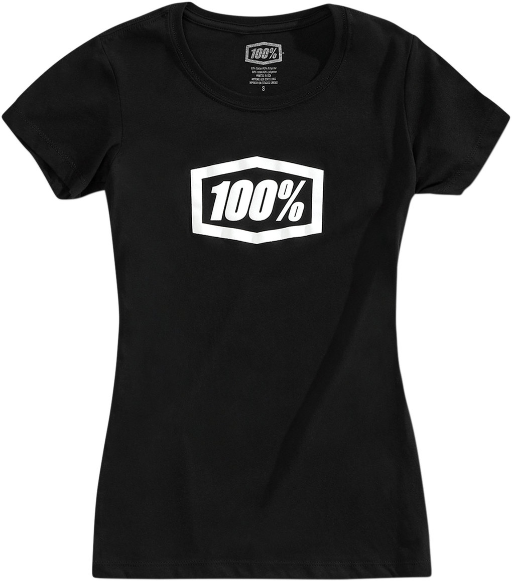 Camiseta Icon 100% para mujer - Negra - Talla pequeña 20002-00000
