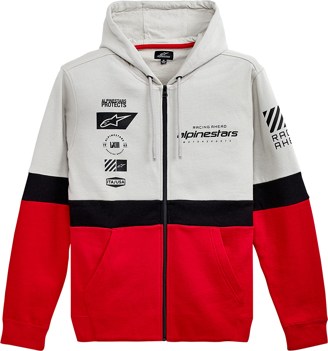 Sudadera con capucha y cremallera Position de ALPINESTARS - Plateada/Negra/Roja - XL 1212530221096XL
