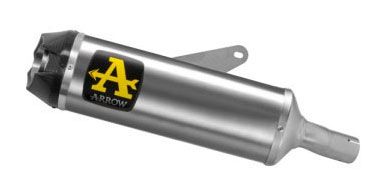 Arrow Indy-Race Slip-on Exhaust, Titanium for Kawasaki Z400/Ninja
