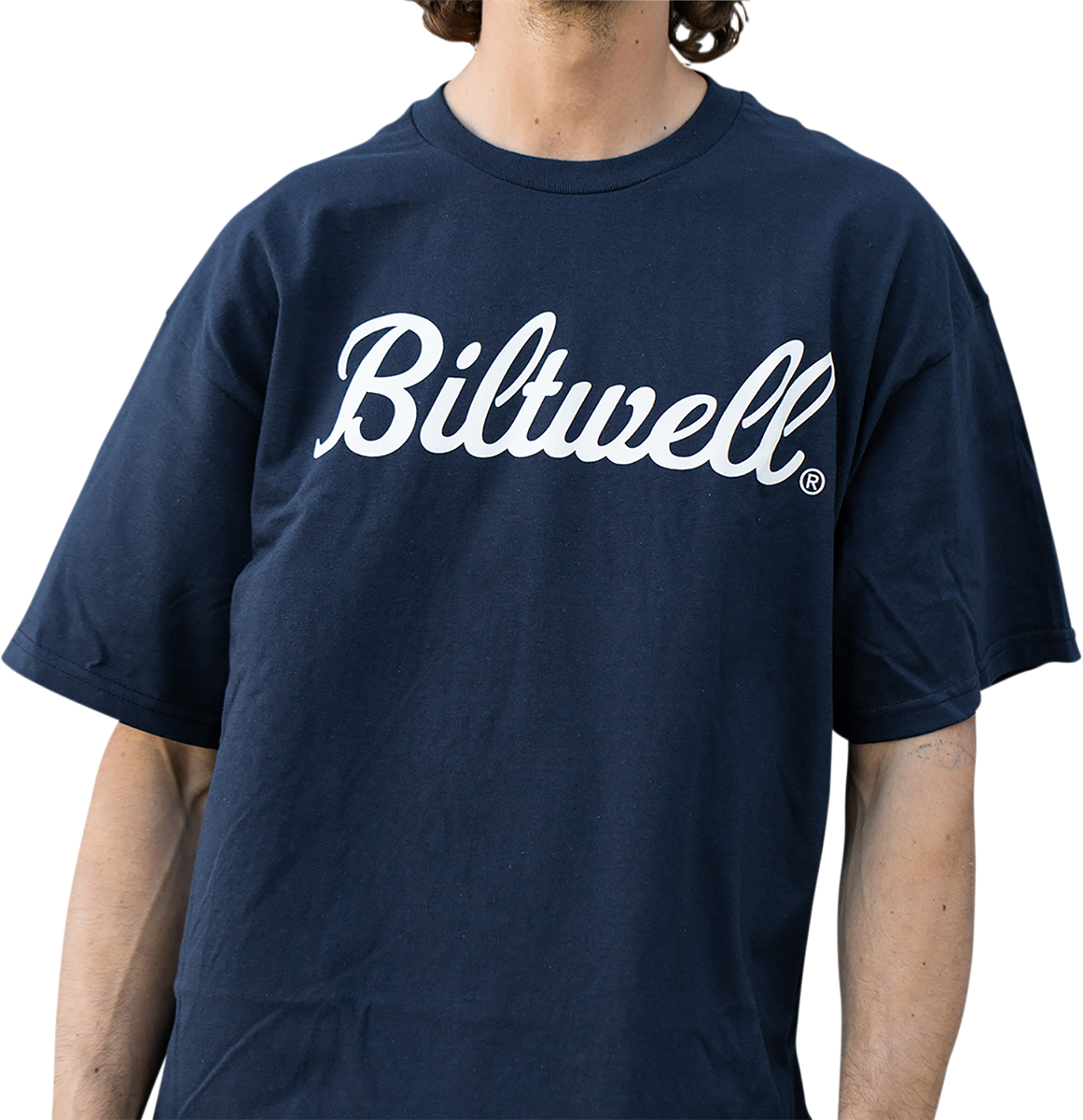 Camiseta BILTWELL Script - Azul marino - Talla pequeña 8101-052-002 