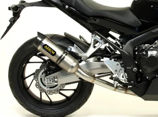 Silenciador Arrow Thunder de aluminio con tapa de carbono para colectores Arrow 71821ak para Honda CBR 650 F '14/Cb 650 '17 homologado.