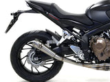 71205PR Escape deslizante Arrow Pro-Race, acero inoxidable Honda CB650F / CBR650F 14-18 Tenga en cuenta que este escape deslizante está diseñado para instalarse con un cabezal.