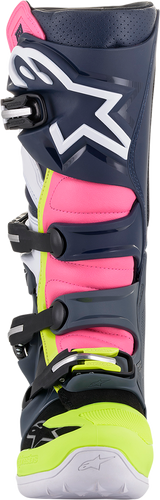 Botas ALPINESTARS Tech 7 - Negro/Rosa/Blanco/Amarillo - Talla 10 (EE. UU.) 2012014-9076-10