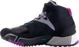 Zapatillas ALPINESTARS Stella CR-X Drystar® para mujer - Negro/Gris/Verde azulado/Morado - Talla 8.5 (EE. UU.) 2611523137085