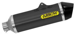 Silenciador Arrow KTM 690 Enduro '09/16 de aluminio Dark Race Tech homologado con tapa de carbono para tubos de enlace Arrow 72618akn