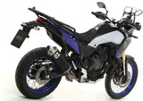 Escape Arrow Yamaha Tenere 700 2019-2024 homologado Indy Race de aluminio oscuro con tubo de conexión soldado 72628aon