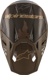 Casco de motocicleta ALPINESTARS Supertech M10 - Squad - MIPS® - Marrón oscuro/Dorado - Mediano 8302823-839-MD