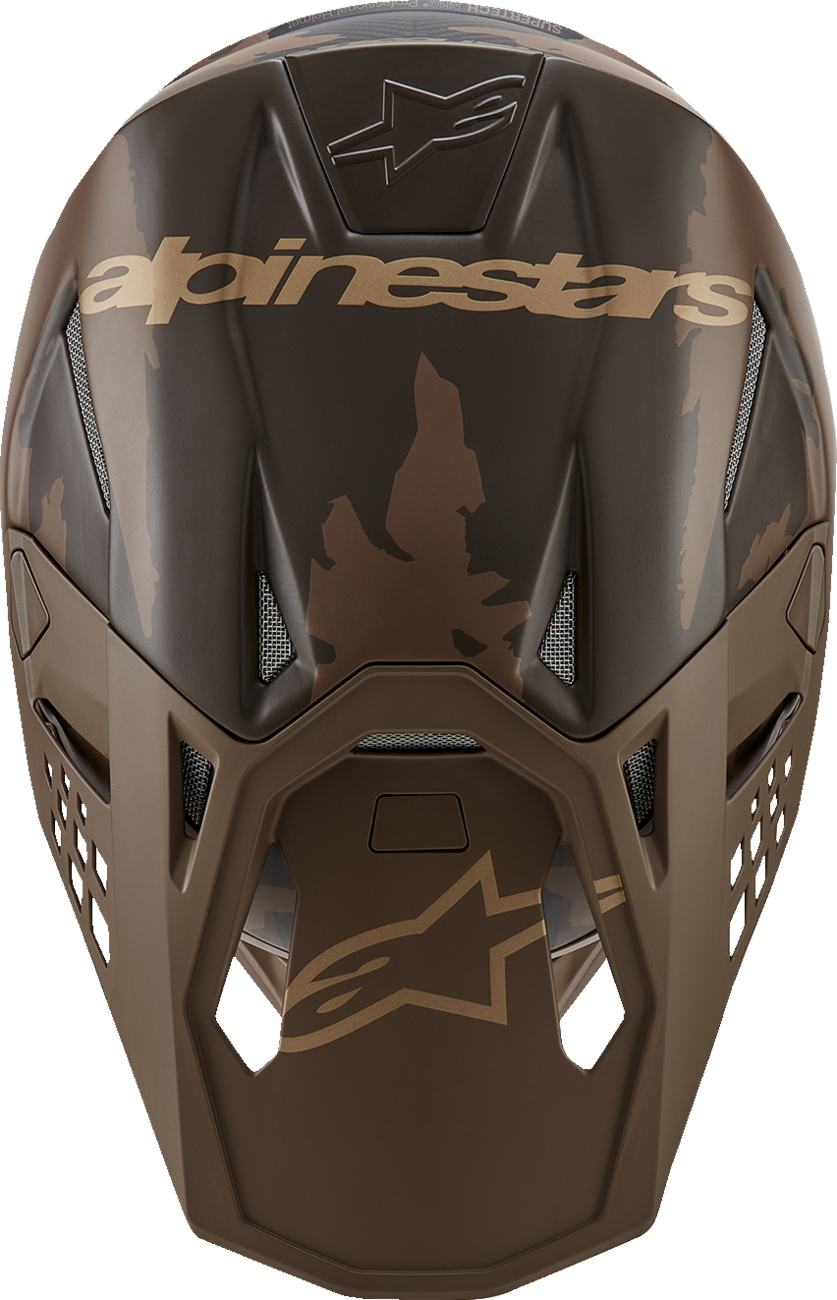 Casco de motocicleta ALPINESTARS Supertech M10 - Squad - MIPS® - Marrón oscuro/Dorado - Grande 8302823-839-LG