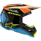 Casco de motocicleta juvenil ALPINESTARS SM3 - Fray - Negro brillante/Naranja/Amarillo fluorescente - Pequeño 8301625-1455-YS 
