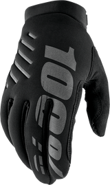 Guantes 100% Brisker - Negro/Gris - Pequeños 10003-00000