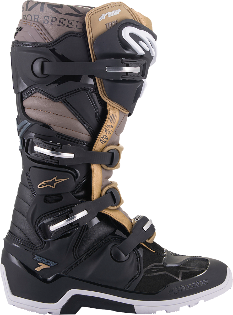 Botas ALPINESTARS Tech 7 Enduro Drystar® - Negro/Gris/Dorado - US 11 2012620-1959-11