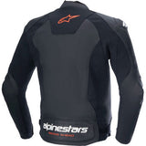 Chaqueta de cuero ALPINESTARS Faster v3 Airflow - Negro/Rojo Fluo - Talla 40 EE. UU. / 50 UE 3103625-1030-50 