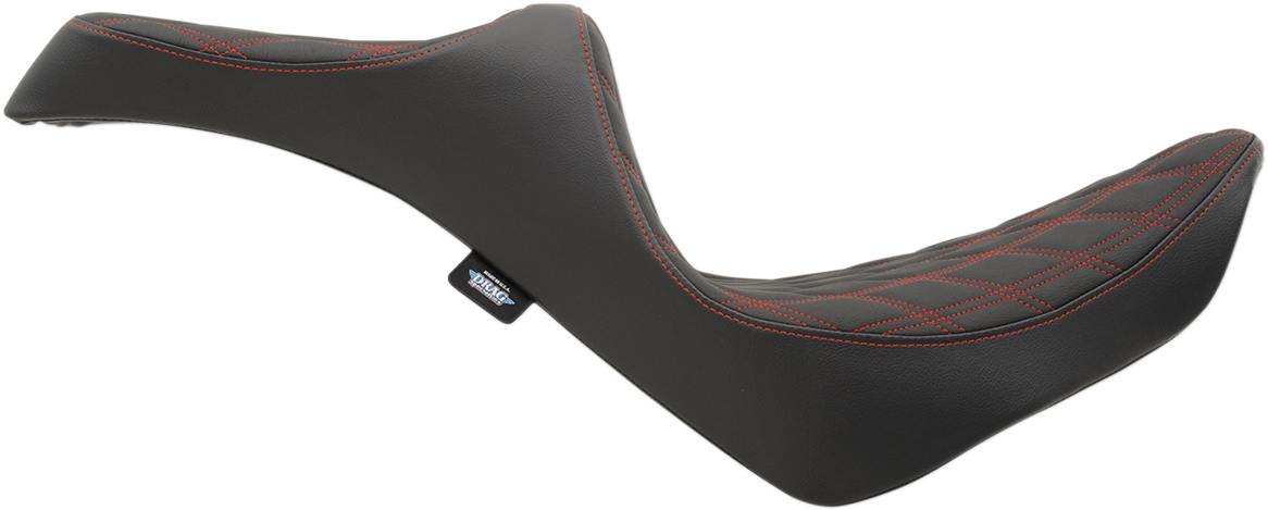 DRAG SPECIALTIES Predator III Seat - Double Diamond - Red
