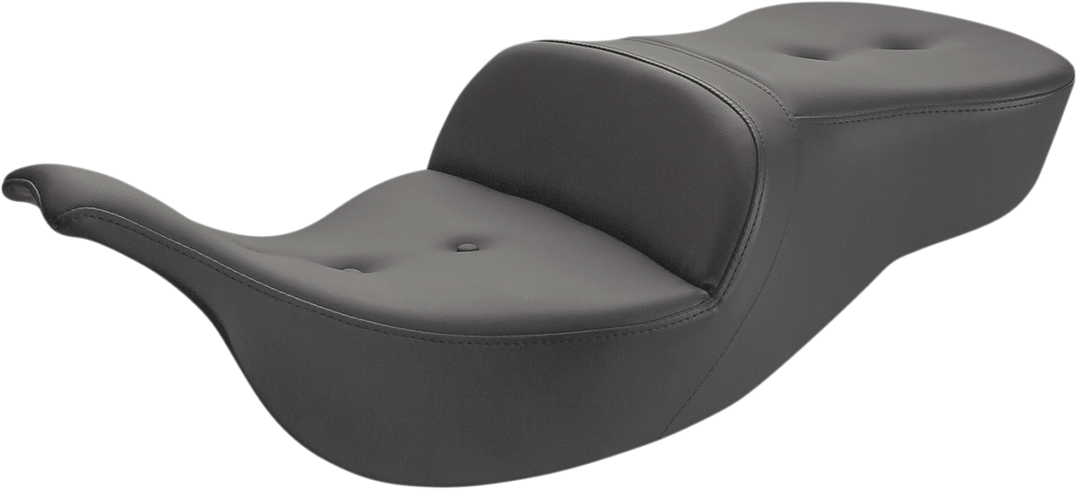 Asiento de sofá de carretera SADDLEMEN con cubierta acolchada - Negro - FLH/FLT '99-'07 897-07-181