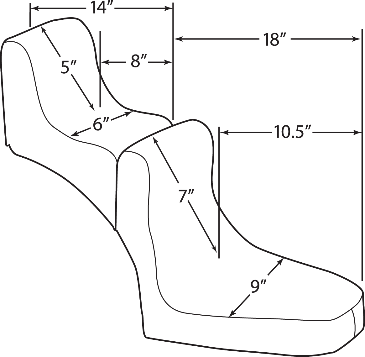 Asiento Scorpion individual DRAG SPECIALTIES - Delantero - Negro - Estructura rígida DS907740 
