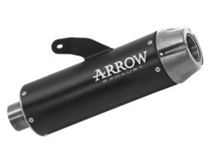 74509RBA  Arrow Rebel Slip-on Exhaust, Aluminum End Cap for Yamaha XSR700 21-25