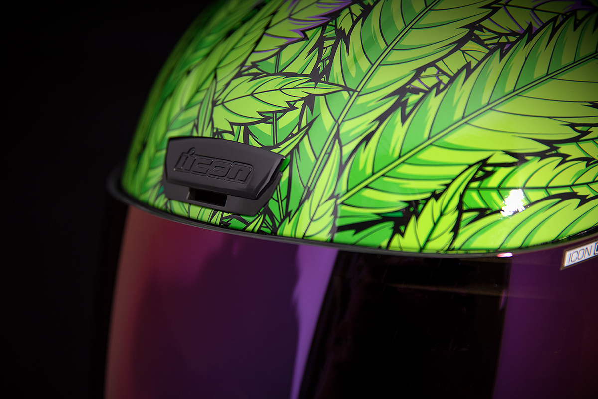 icon airform ritemind helmet Glow Helmet a Purple RST Fog ICON Airform Motorcycle Helmet -