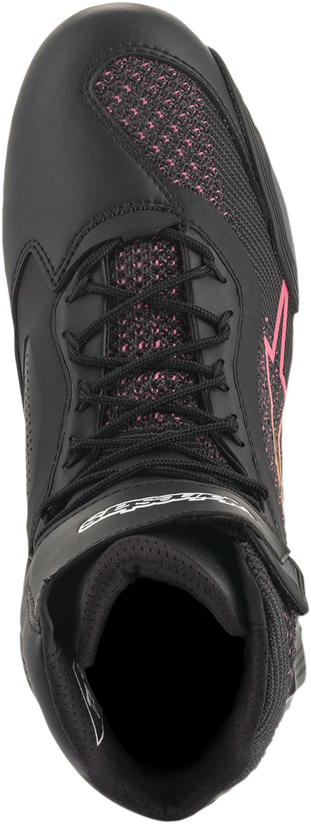 Zapatillas ALPINESTARS Stella Faster-3 Rideknit para mujer - Negro/Amarillo/Rosa - Talla 5.5 (EE. UU.) 251052014396