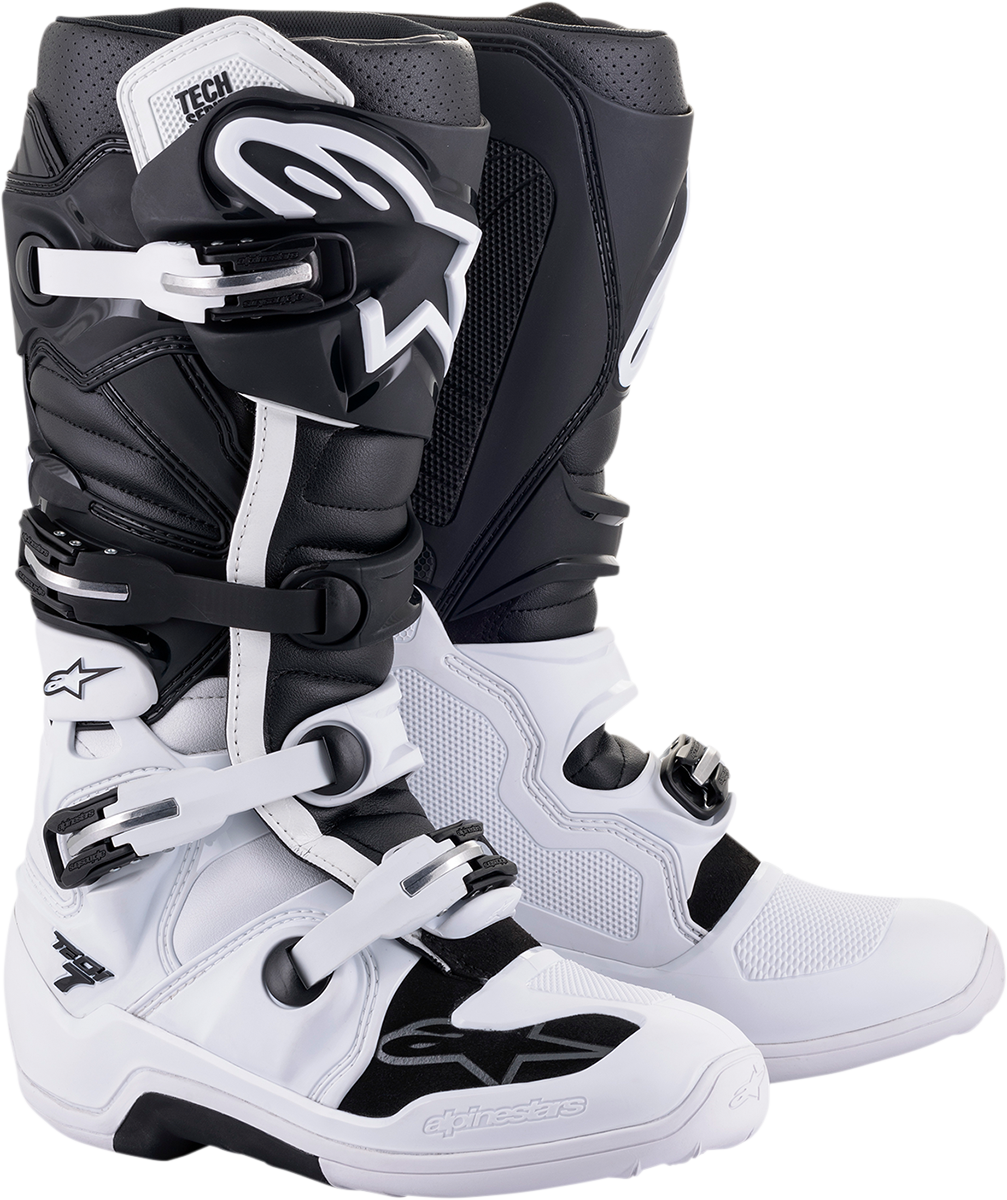 Botas ALPINESTARS Tech 7 - Blanco/Negro - Talla 7 de EE. UU. 2014-21-7
