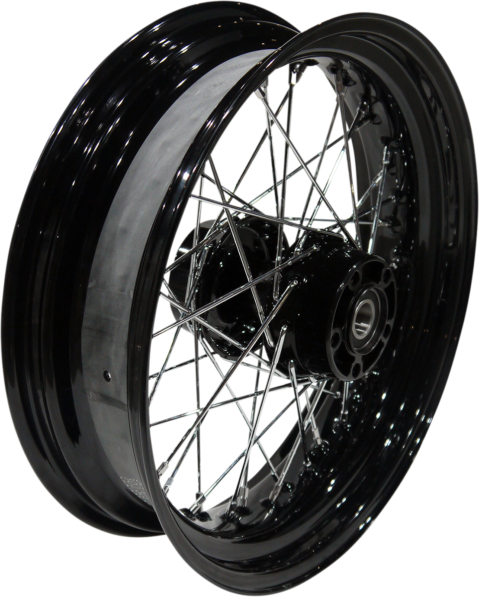 Rueda trasera DRAG SPECIALTIES - Disco único/Sin ABS - Negra - 17"x4.50" - FXD 64409B '08-'17