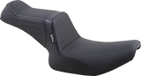 Asiento trasero LE PERA Tailwhip - Doble diamante - Negro - FXR '82-'00 L-588BW