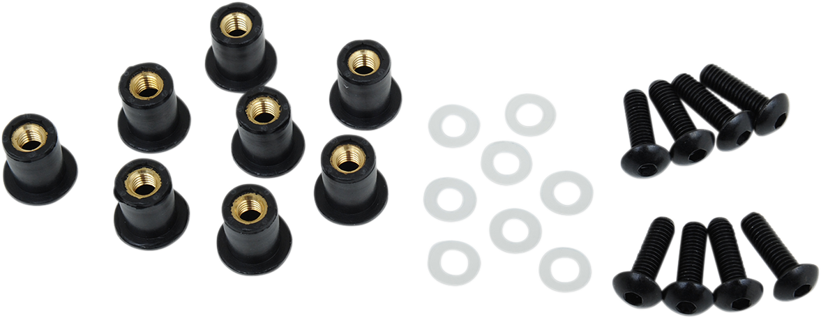 Kit de tornillos para parabrisas PUIG HI-TECH PARTS - Negro 0957N 