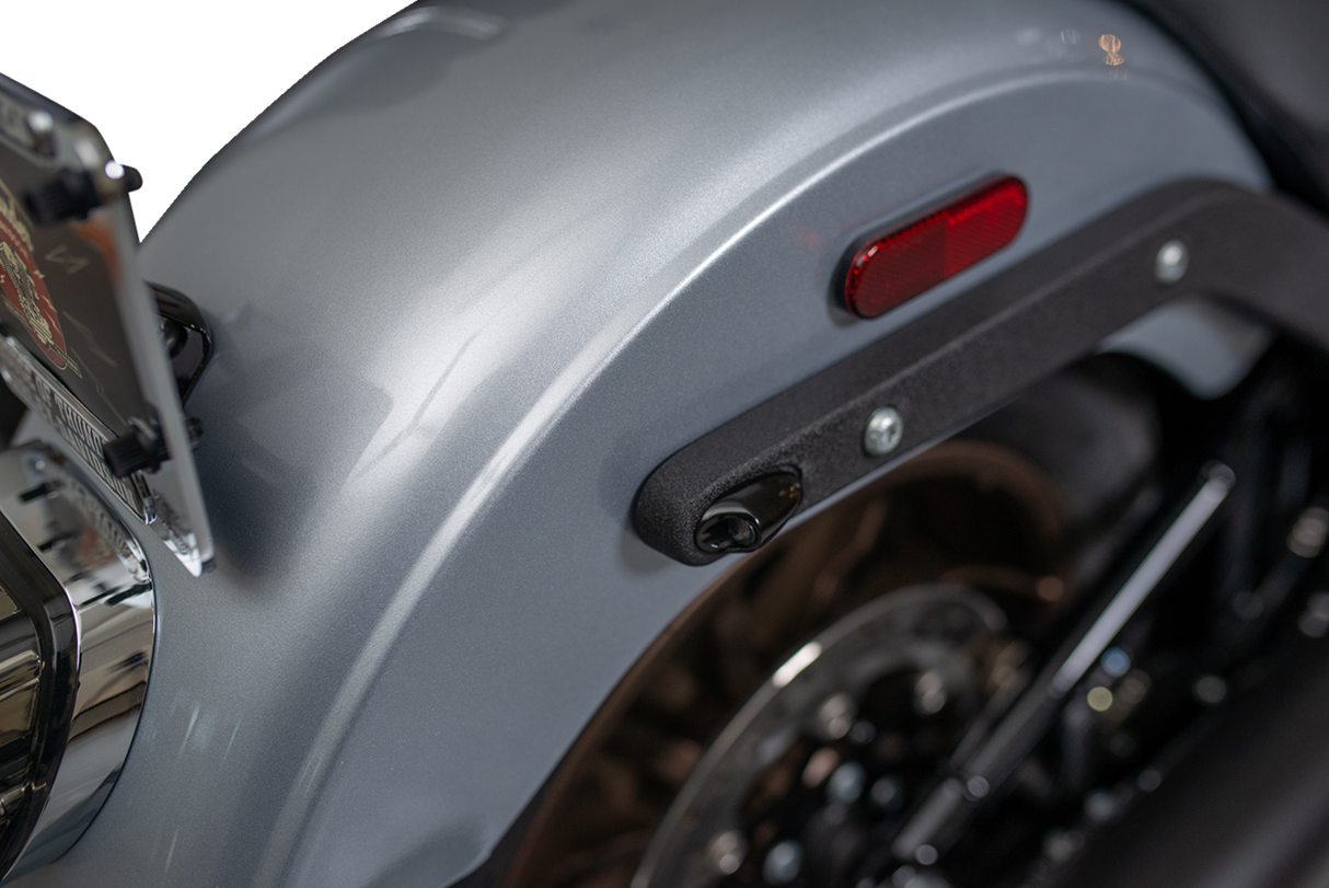 Kodlin Motorcycle 3 in 1 Neowise Mini Fender Strut Indicator Lights for Harley Softail 2018-2024, Black K68489