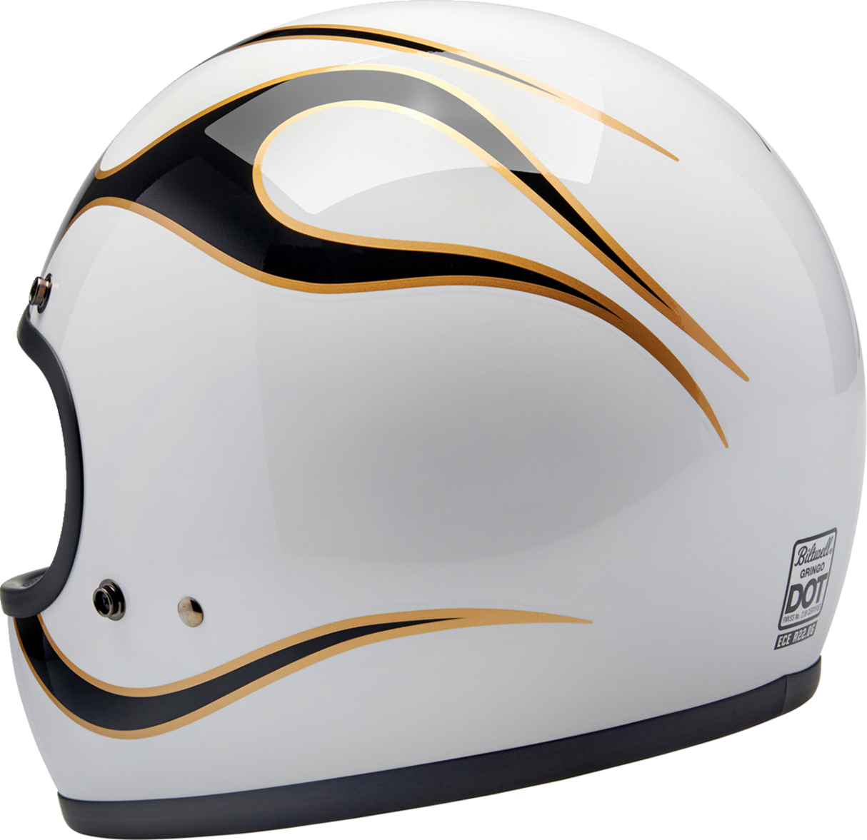 Casco BILTWELL Gringo - Llamas - Blanco/Negro - Pequeño 1002-561-502 