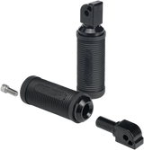 Estriberas de pasajero BILTWELL Norman - Negras - Softail 7004-204-04 
