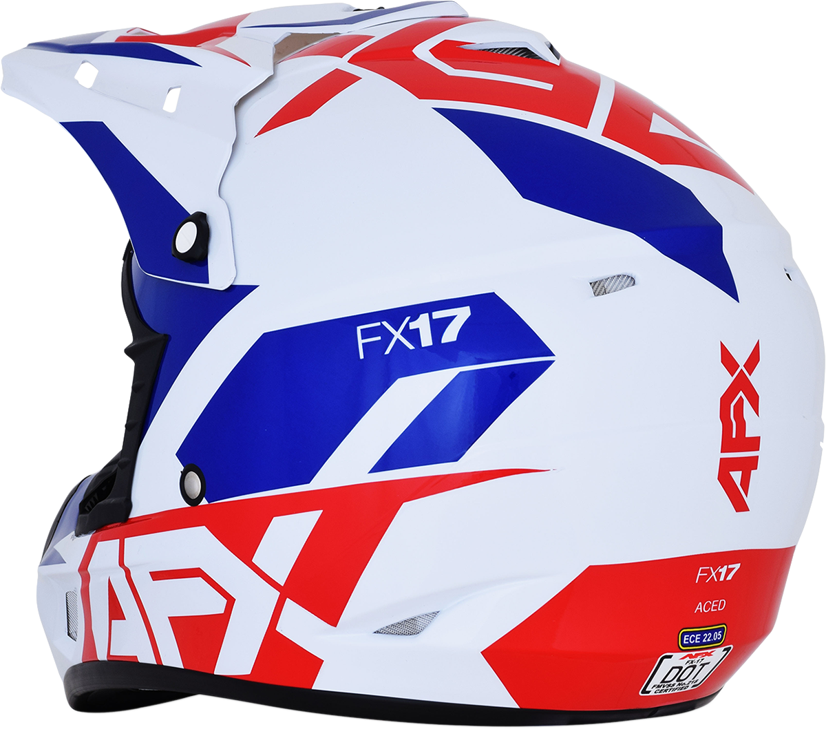AFX FX-17 Motorcycle Helmet - Aced - Red/White/Blue - Medium 0110-6480