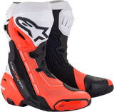 Botas ALPINESTARS Supertech V - Negro/Rojo Fluo/Blanco - Talla 9.5 EE. UU. / 44 UE 2220121-124-44