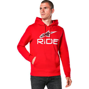 Sudadera con capucha ALPINESTARS Ride 4.0 - Rojo/Blanco/Negro - Talla L 1214-51820-321-L