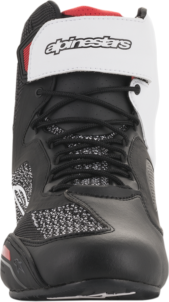 Zapatillas ALPINESTARS Faster-3 Rideknit® - Negro/Blanco/Rojo - Talla 10 de EE. UU. 2510319123-10