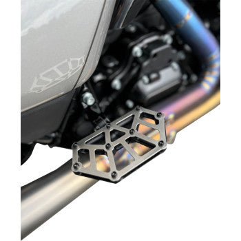 Minitablas de piso KODLIN USA NXL - Negras con cubierta de acero inoxidable K73254 