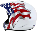 Casco de moto AFX FX-17 - Bandera - Blanco - XL 0110-2378