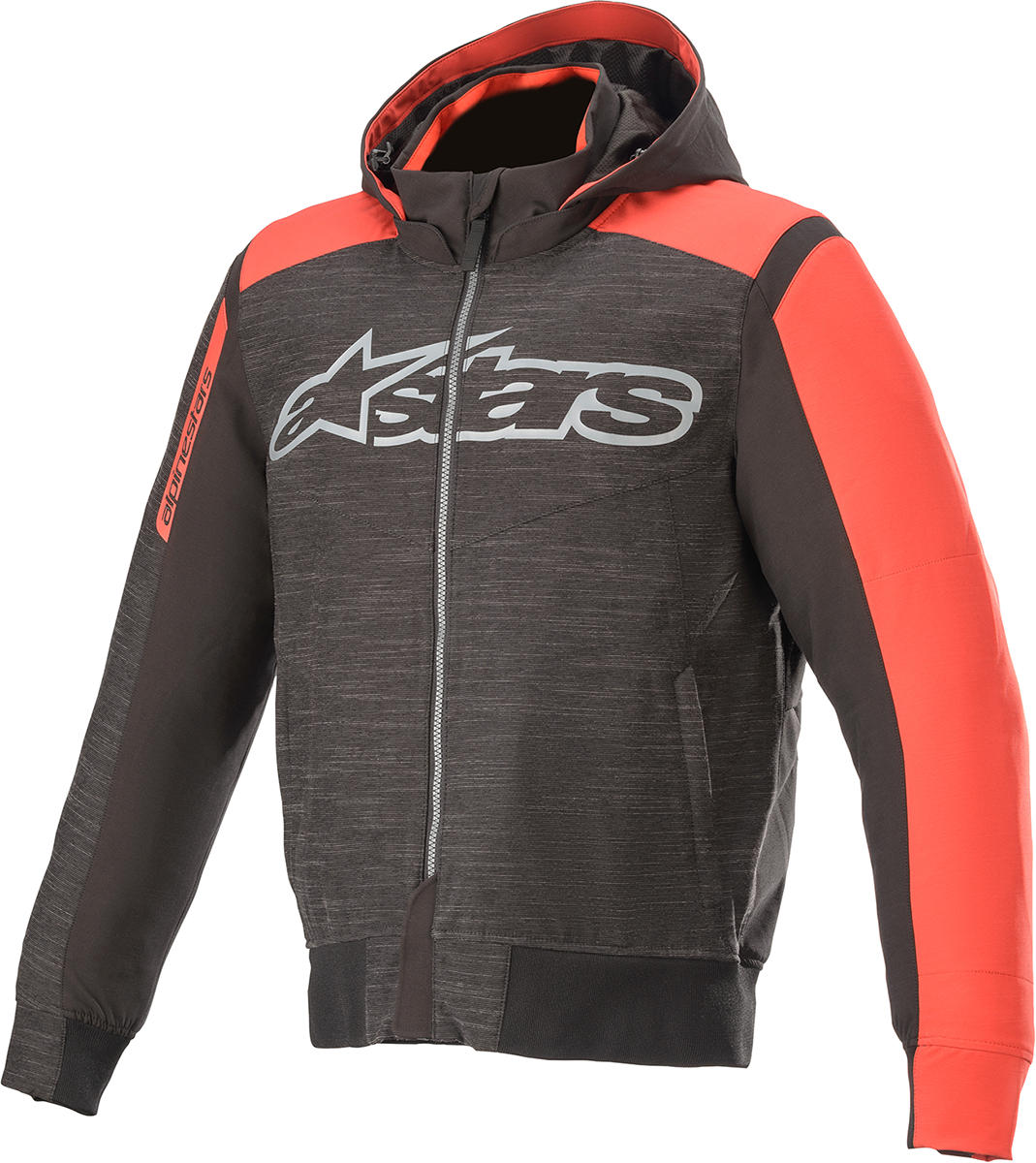 Sudadera con capucha ALPINESTARS Rhod Windstopper - Negro/Gris/Rojo - Talla M 4200420-1123-M