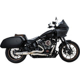 VANCE &amp; HINES Harley Davidson Softail 2018-2024, sistema de escape Supersport 2 en 1 cepillado 27337 