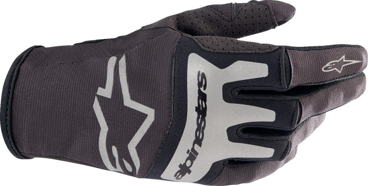 Guantes ALPINESTARS Techstar - Negro/Plata Cepillado - 2XL 3561023-1419-2X