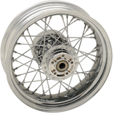 Rueda trasera DRAG SPECIALTIES - Disco simple/ABS - Cromada - 16" x 5.00" - '09+ ORIFICIO DE VÁSTAGO DESPLAZADO, NO LATERAL 64543