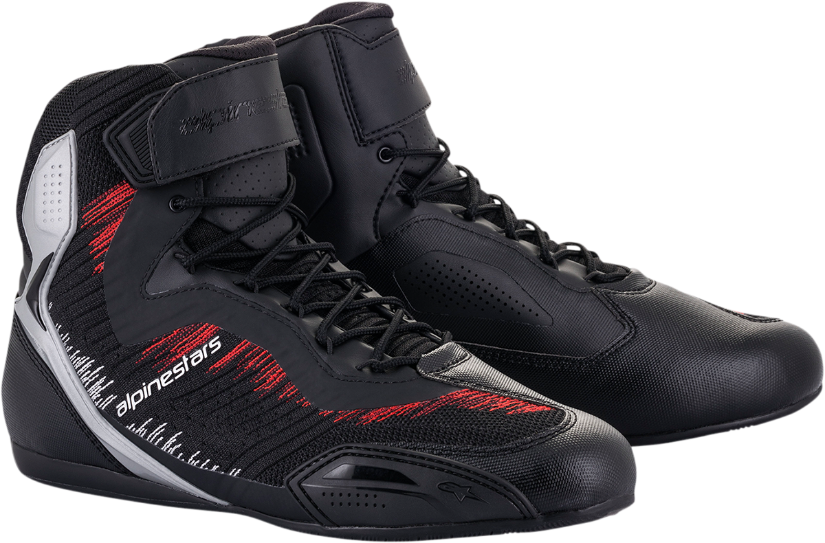 Zapatillas ALPINESTARS Faster-3 Rideknit® - Negro/Plateado/Rojo - Talla 7 de EE. UU. 251031919307