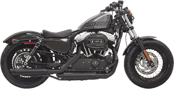 BASSANI XHAUST Mufflers - Black - Slash-Cut - Sportster 1X27SBB