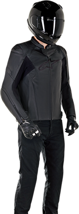 Chaqueta de cuero ALPINESTARS Faster v2 - Negra - Talla 38 EE. UU. / 48 UE 3103521-1100-48