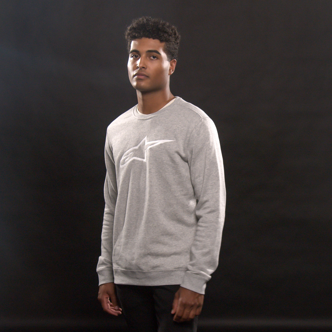 Polar ALPINESTARS Ageless Crew - Gris jaspeado/Blanco - Grande 1212513221126L